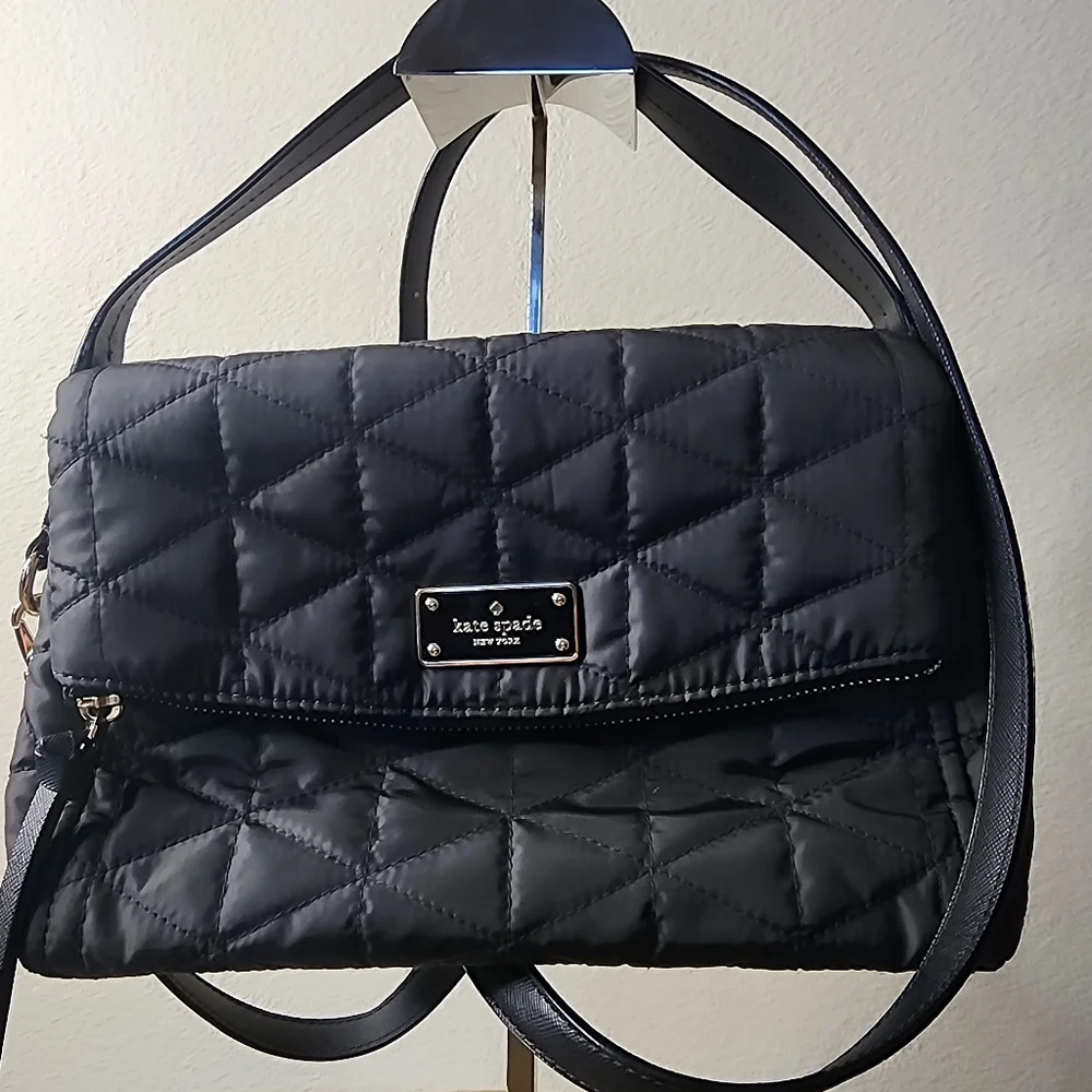 EUC Kate Spade Black Quilted  Two-way Crossbody